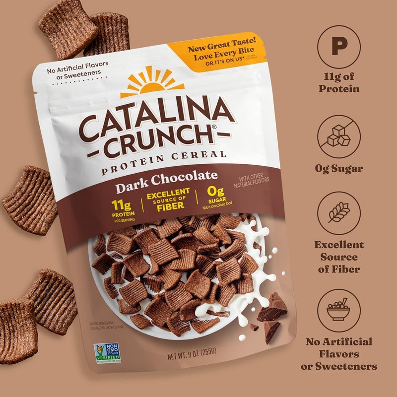 Catalina Crunch Dark Chocolate Protein Cereal - Keto Friendly, Low Carb, Gluten Free, 255g - Image 4