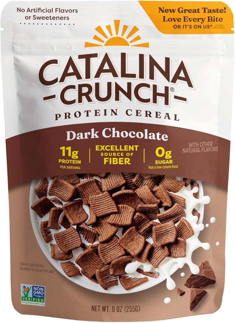 Catalina Crunch Dark Chocolate Protein Cereal - Keto Friendly, Low Carb, Gluten Free, 255g - Image 1