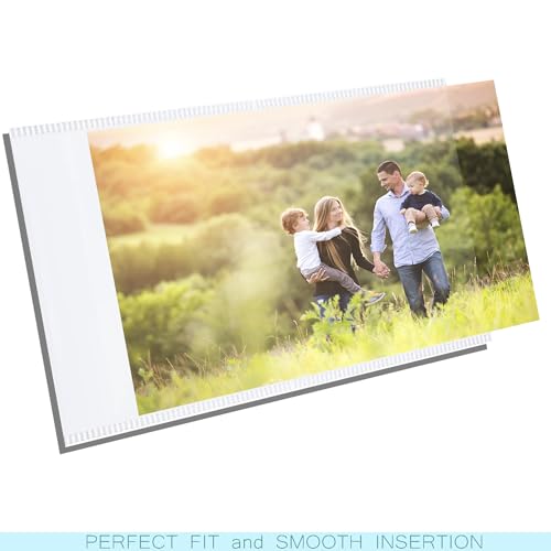 Mositear 10 Pack 4"x6" Premium Super Slim Magnetic Picture Pockets Frames Holds 4 x 6 inches Photo for Refrigerator Frameless Design - Image 4