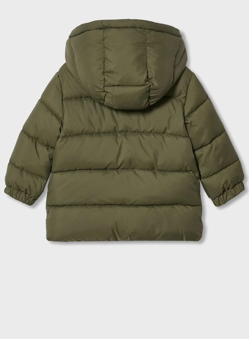 MANGO Infant Puffer Hooded Jacket