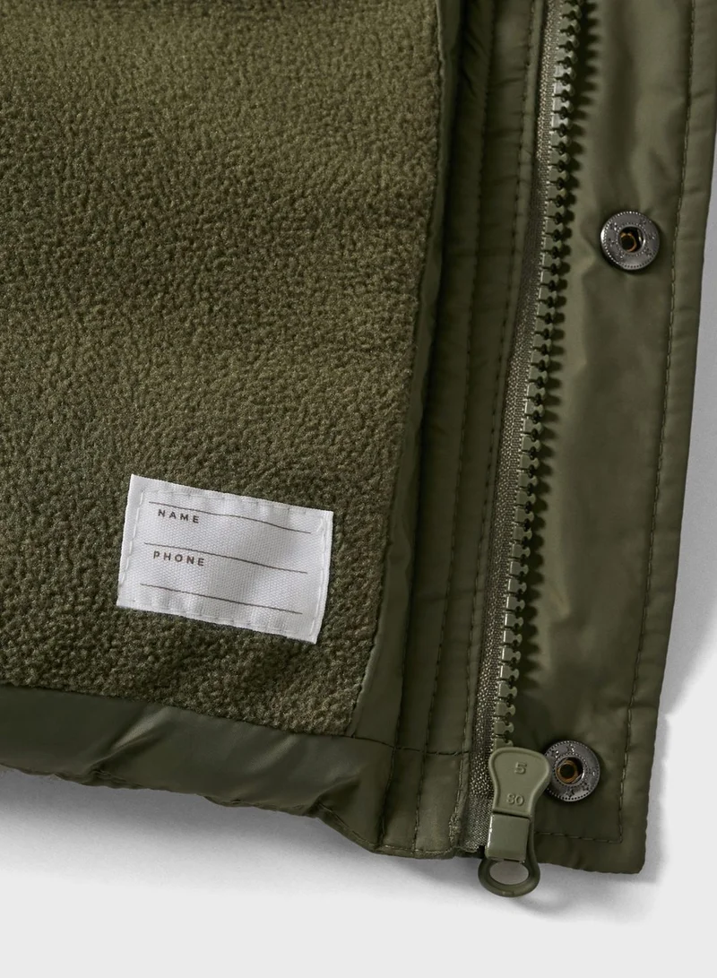 MANGO Infant Puffer Hooded Jacket