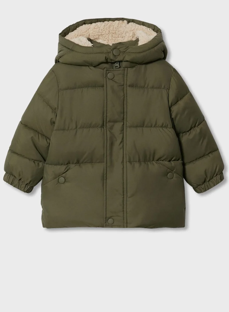 MANGO Infant Puffer Hooded Jacket