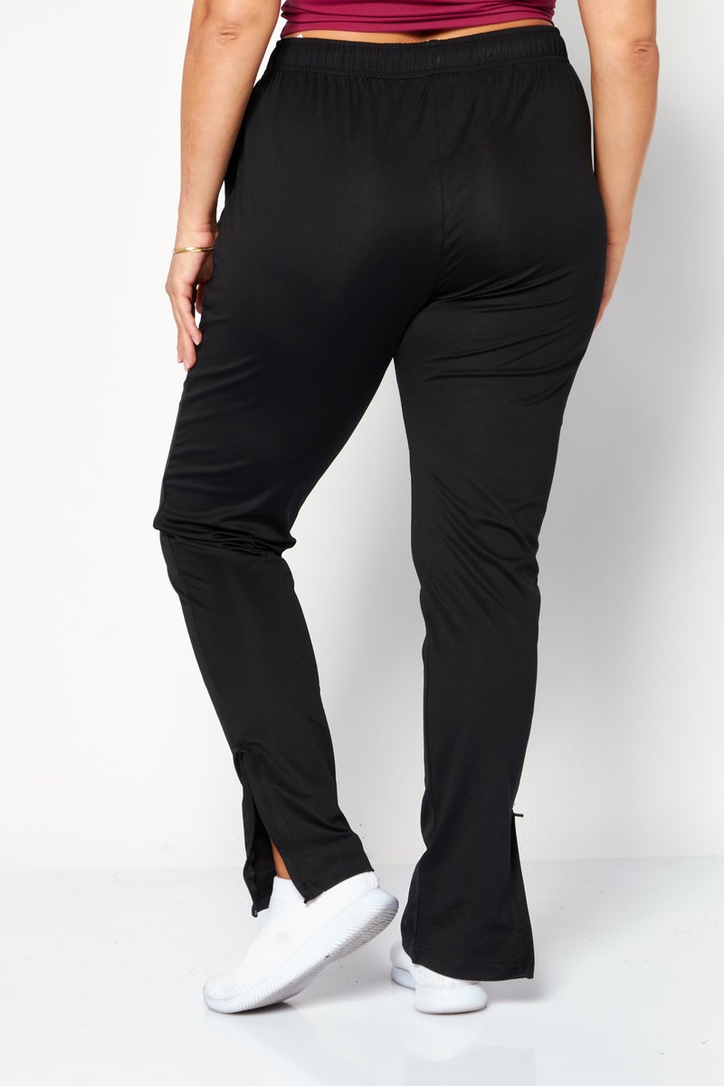 CASTORE Women Slim Fit Drawstring Brand Logo Bootcut Pants, Black - Image 4