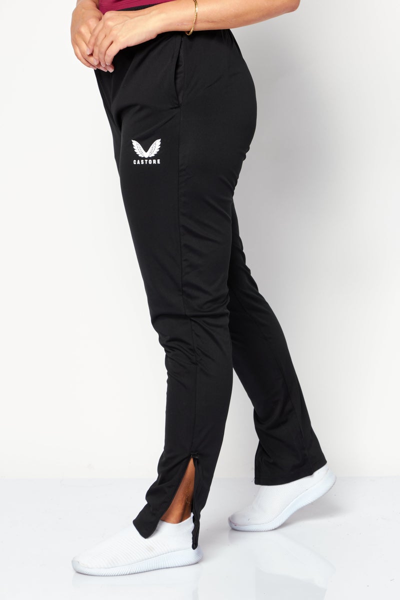 CASTORE Women Slim Fit Drawstring Brand Logo Bootcut Pants, Black - Image 3