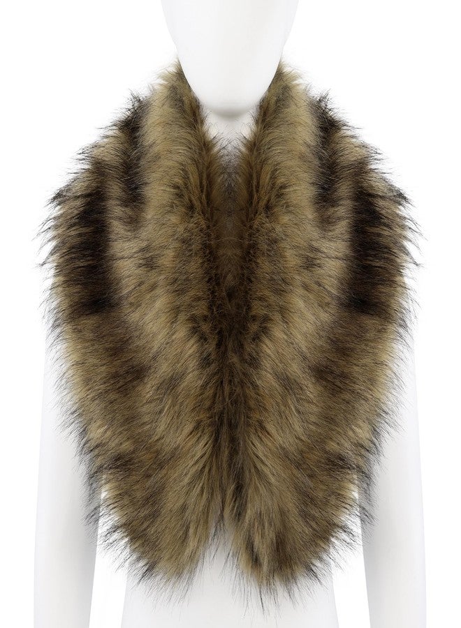 HAOAN Faux Fur Furry Shawl Fluffy Winter Warmer Sleeveless for Halloween Party Costume Accessory - Image 3