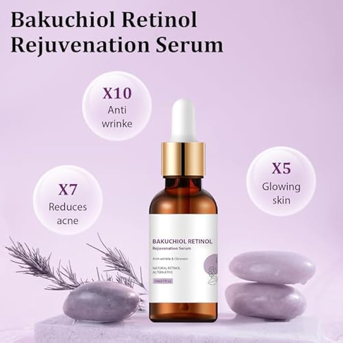 Lucift Bakuchiol Retinol Rejuvenation Serum,Venature Bakuchiol Retinol Korean, Retinol Serum for Wrinkles, Best Anti-Aging, Moisturising Skin (2PCS) - Image 2