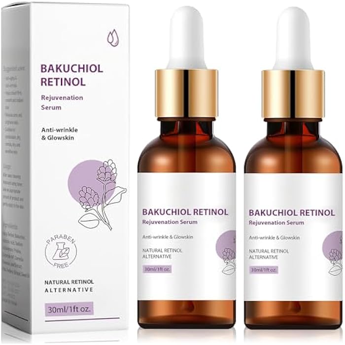 Lucift Bakuchiol Retinol Rejuvenation Serum,Venature Bakuchiol Retinol Korean, Retinol Serum for Wrinkles, Best Anti-Aging, Moisturising Skin (2PCS) - Image 1