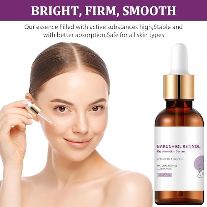 Lucift Bakuchiol Retinol Rejuvenation Serum,Venature Bakuchiol Retinol Korean, Retinol Serum for Wrinkles, Best Anti-Aging, Moisturising Skin (2PCS) - Image 3