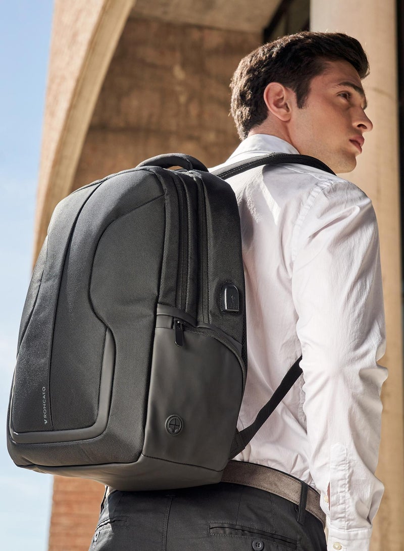 roncato surface compact computer backpack 14, size: 40 x 33 x 16 cm, color: black - Image 1