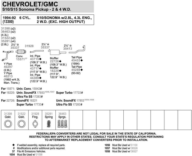 Walker 44389 Exhaust Pipe 2.5" Outlet (OD) for Chevrolet S10 - Image 2