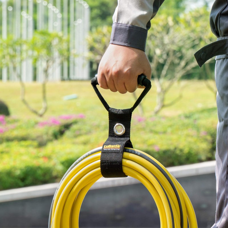 LuBanSir 3 Pack Extension Cord Organizer, 17" Portable Hook and Loop Storage Straps with Grommet Fit Extension Cords, Cables, Ropes, Garden Water Hoses Carrying and Hanging - Image 3