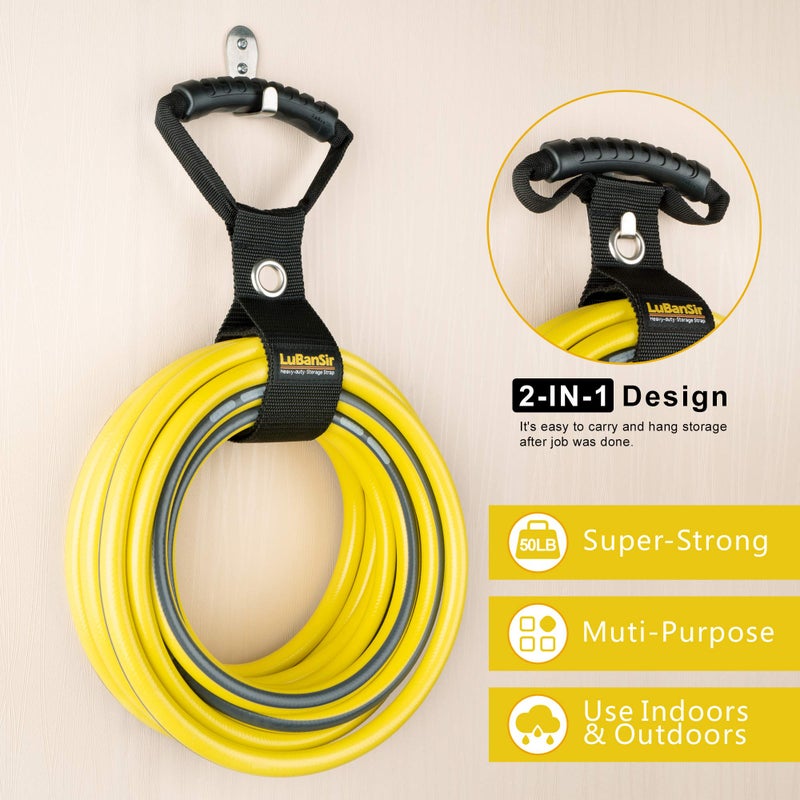 LuBanSir 3 Pack Extension Cord Organizer, 17" Portable Hook and Loop Storage Straps with Grommet Fit Extension Cords, Cables, Ropes, Garden Water Hoses Carrying and Hanging - Image 4