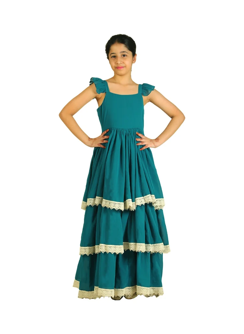 Luxe & Hardy فستان بناتي متعدد الطبقات بتصميم خيالي