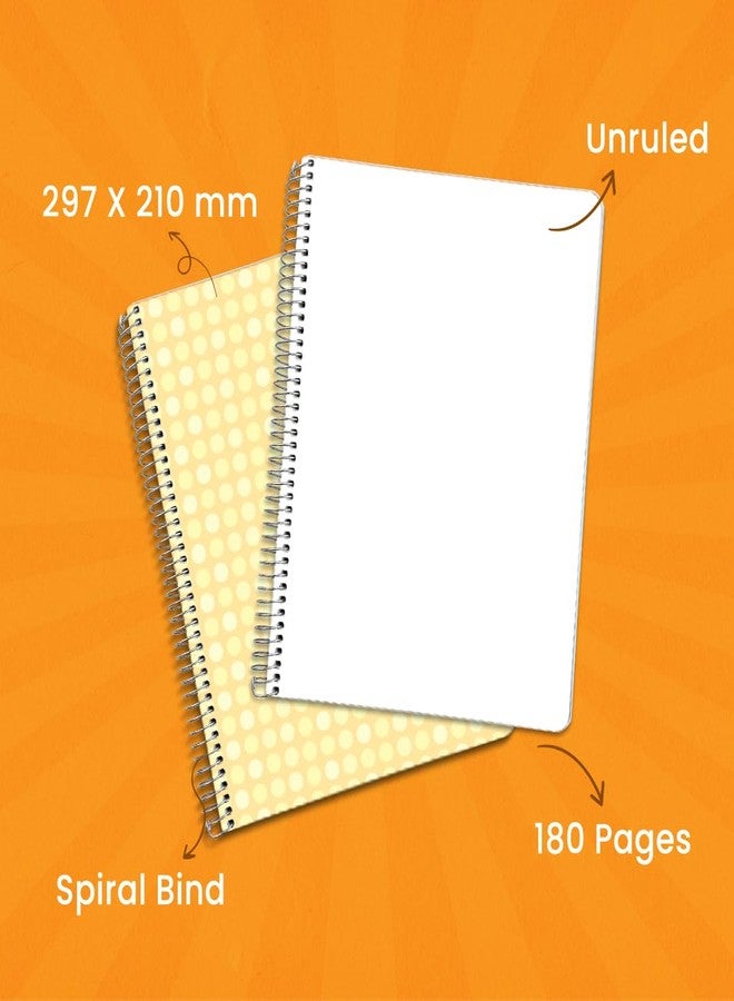 Classmate Pulse Notebook - 180 Pages | Unruled | 29.7cm x 21.0cm | Spiral Bound Notebook | Soft Cover | Pack of 1 - Image 2