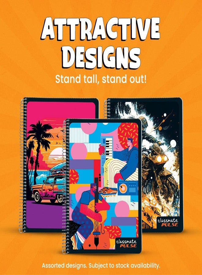 Classmate Pulse Notebook - 180 Pages | Unruled | 29.7cm x 21.0cm | Spiral Bound Notebook | Soft Cover | Pack of 1 - Image 3