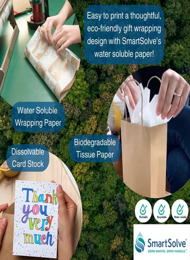 SmartSolve 3 pt. Water-Soluble Paper | Dissolves Quickly in Water | Biodegradable | Eco-Friendly | Printer Compatible | Crafts, Drawing, Notes | Letter Size, 8.5” x 11” | Pack of 25 White Sheets - Image 4