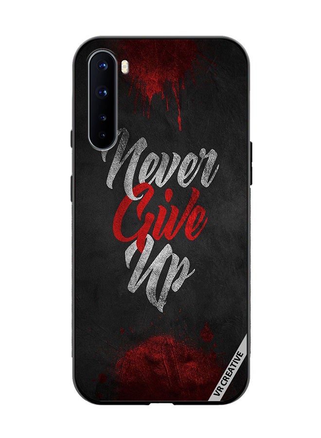 VR CREATIVE Protective Case Cover For OnePlus Nord Never Give Up Design Multicolour - Image 1