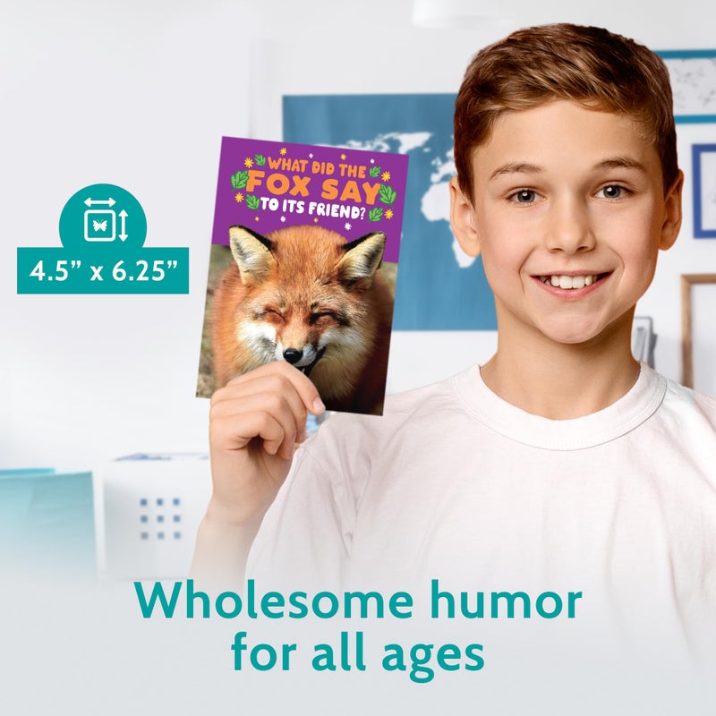 T MARIE 24 Funny Animal Joke Notecards With No Repeats - Humorous Bulk Cards Set - 4.5â€ x 6.25â€ Thinking of You Cards for Friends, Kids, Students, Teachers, Summer Camp and More - Image 4