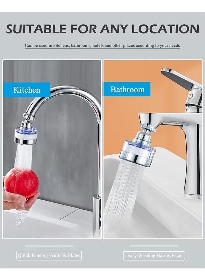 360° Rotating Faucet Water Filter Set for Kitchen and Bathroom – Tap Filter with 9 Replacement Cartridges, Splash-Proof Design and Easy Installation (1+9)  - Image 3