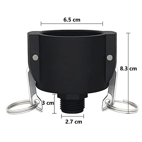 Jayen 275 330 Gallon IBC Tote Tank Drain Adapter Fittings 2" Cam Lock x Garden Hose Food Grade - Image 5