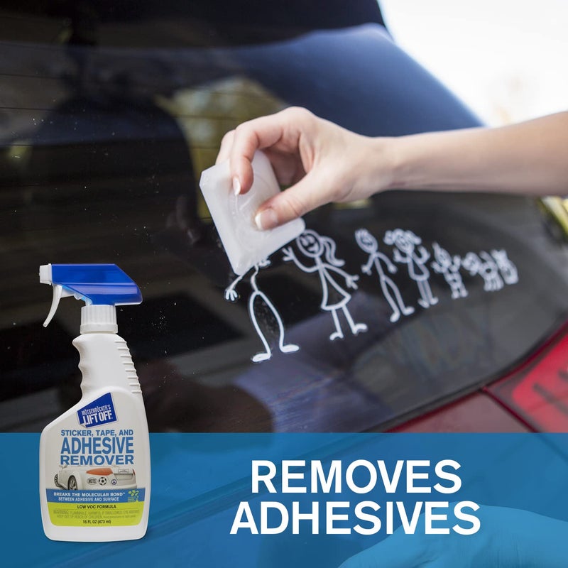 Motsenbocker's Lift Off 45706 Sticker, Tape, and Adhesive Remover Safely Removes Stickers, Pinstriping, Adhesives, and More from Vehicles, Boats, RVs, Brick, Concrete, and More, 16 Fl Oz, Pack of 1 - Image 4