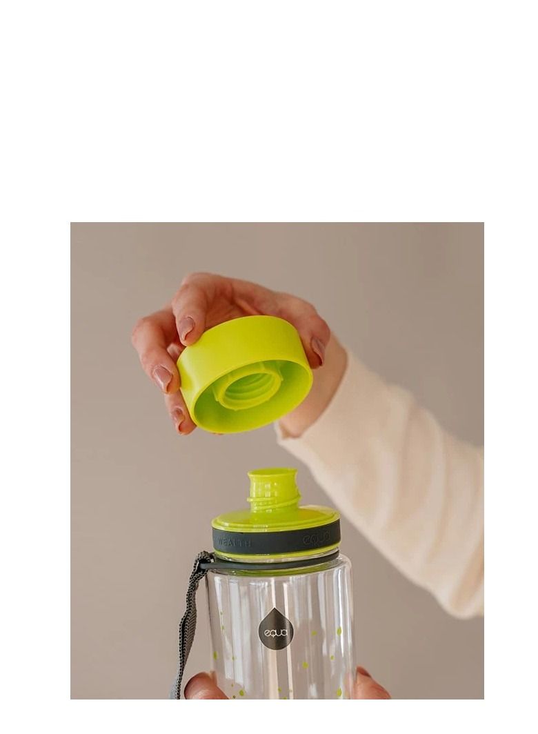 EQUA Water Bottle  BPA FREE Green Leaves 400ml - Image 3