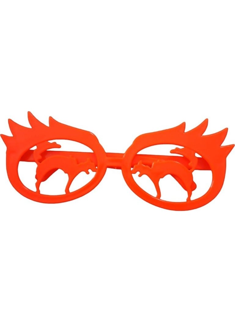 Pandoli - Halloween Glassless Cat Shaped Party Glasses 1 Piece Orange Color - Image 1