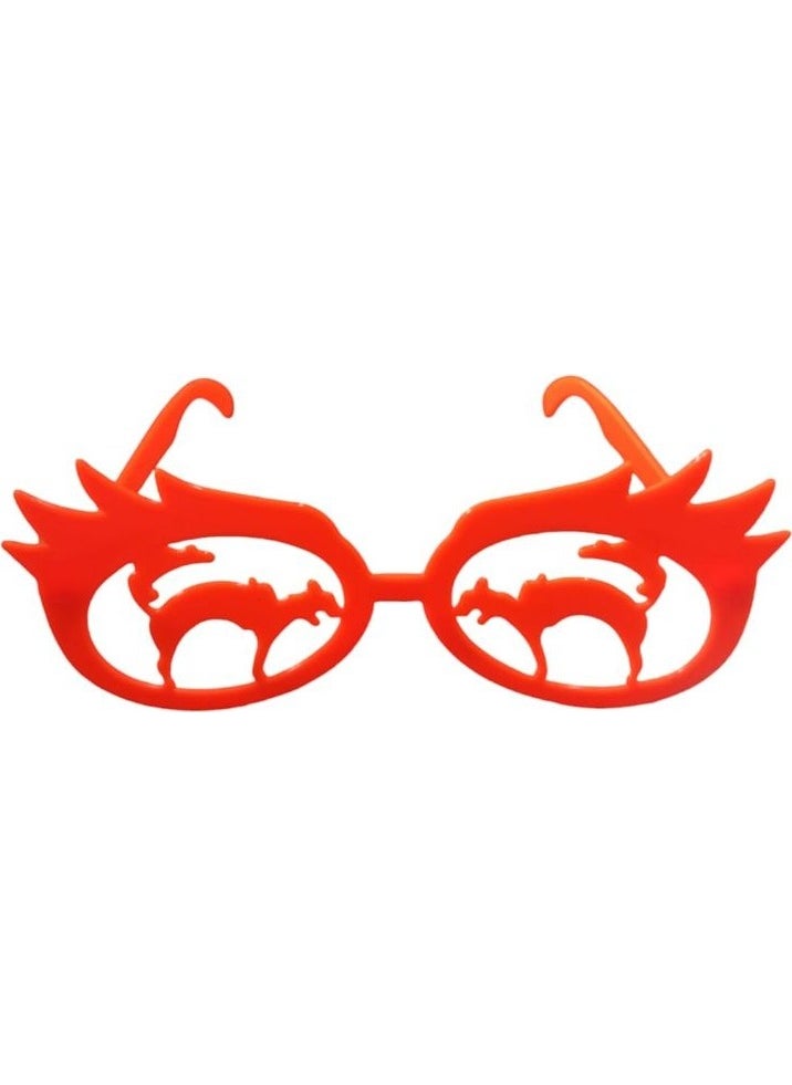 Pandoli - Halloween Glassless Cat Shaped Party Glasses 1 Piece Orange Color - Image 1