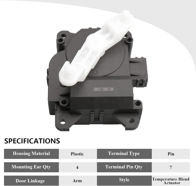 VIPCAR 604-881 Main Temperature Blend Door Actuator for Honda Accord 2003-2007, Driver/Left Side - Image 2
