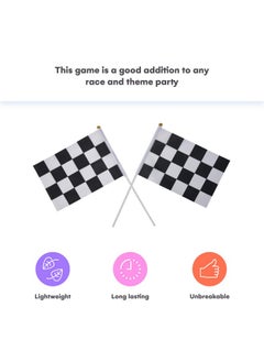 Kicko Traffic Cones & Racing Checkered Flags Set Car And Racing Theme Birthday Decorations Party Supplies Ideal For Girls And Boys Birthday Party Pack Of 24 (12 Traffic Cones + 12 Flags)  - Image 4