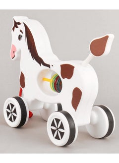 Storio Storio Baby Products Pull Along Toddler Toy, Pull Along Toy with Attractive Design, Developmental Toy for 1 Year Old Girl Boy - Horse  - Image 2