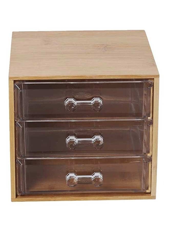 Yatai - 3 Tier Bamboo Acrylic Jewellery Organizer - Image 1