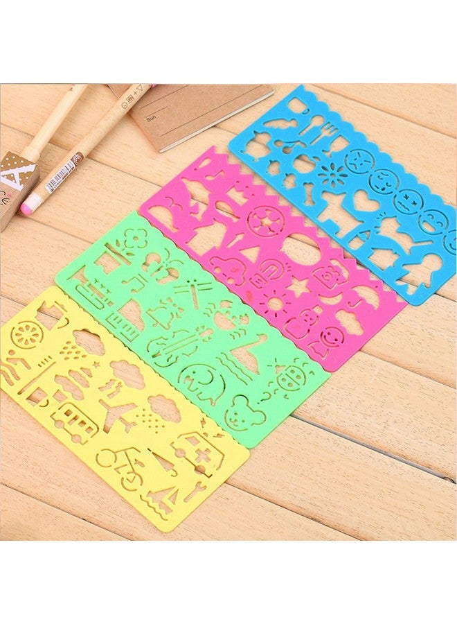 STARVAST 24 Pcs Plastic Drawing Stencils Set Colorful Drawing Scale Template Diy Crafts Set For Boys Girls With Animal Stencils 6 Sets Of 4 Different Stencils By Starvast - Image 3