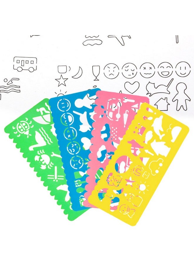 STARVAST 24 Pcs Plastic Drawing Stencils Set Colorful Drawing Scale Template Diy Crafts Set For Boys Girls With Animal Stencils 6 Sets Of 4 Different Stencils By Starvast - Image 4