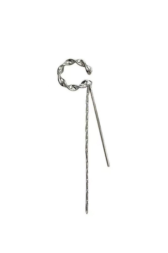 Goolsky Minimalist Tassel Ear Cuffs – No-Piercing Clip-On Earrings, Chic & Elegant Statement Jewelry for Women - Image 3