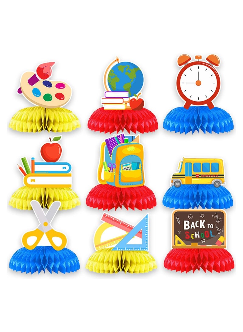 9 Pieces Back to School Decorations – School Season Classroom Decor, Beehive Centerpieces, First Day of School Ornaments, Teacher's Desk Accessories, Student Welcome Party Supplies - Image 1