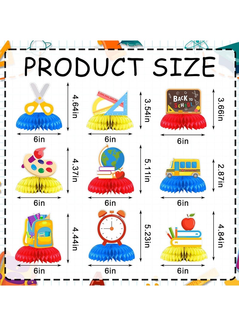 9 Pieces Back to School Decorations – School Season Classroom Decor, Beehive Centerpieces, First Day of School Ornaments, Teacher's Desk Accessories, Student Welcome Party Supplies - Image 2