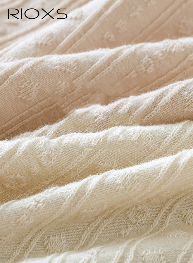 ريوكس مجموعة من 4 قطع ملابس داخلية نسائية عالية الخصر، سراويل داخلية قطنية ناعمة وجيدة التهوية، بتصميم جاكار، سراويل داخلية مريحة ومطاطة للتحكم في البطن (مقاسات عادية وكبيرة)، وردي+أصفر+بنفسجي+أبيض. - Image 3