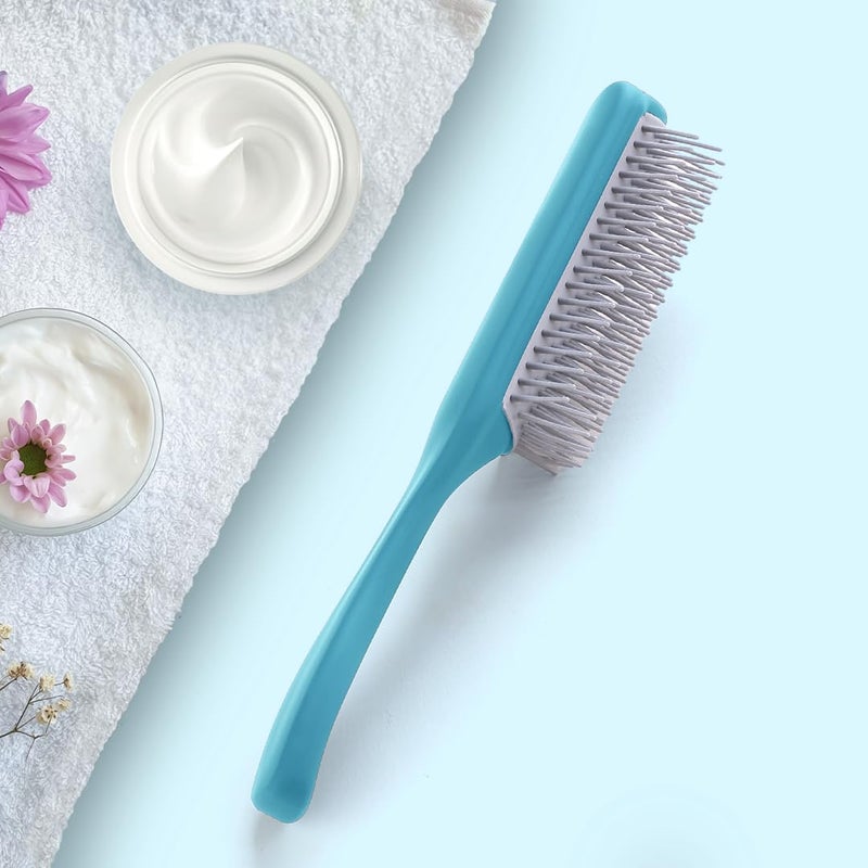 Rey Naturals Rey Naturals Hair Styling Brush Curl Defining Hair Brush for Thick Curly Wavy Hair Hair Comb Hair Brush for Women Men Blue - Image 2