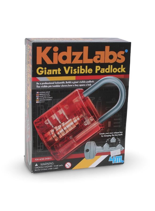 4M قفل عملاق مرئي من 4M KidzLabs - مجموعة أدوات علمية لصنع القفل بنفسك - Image 1