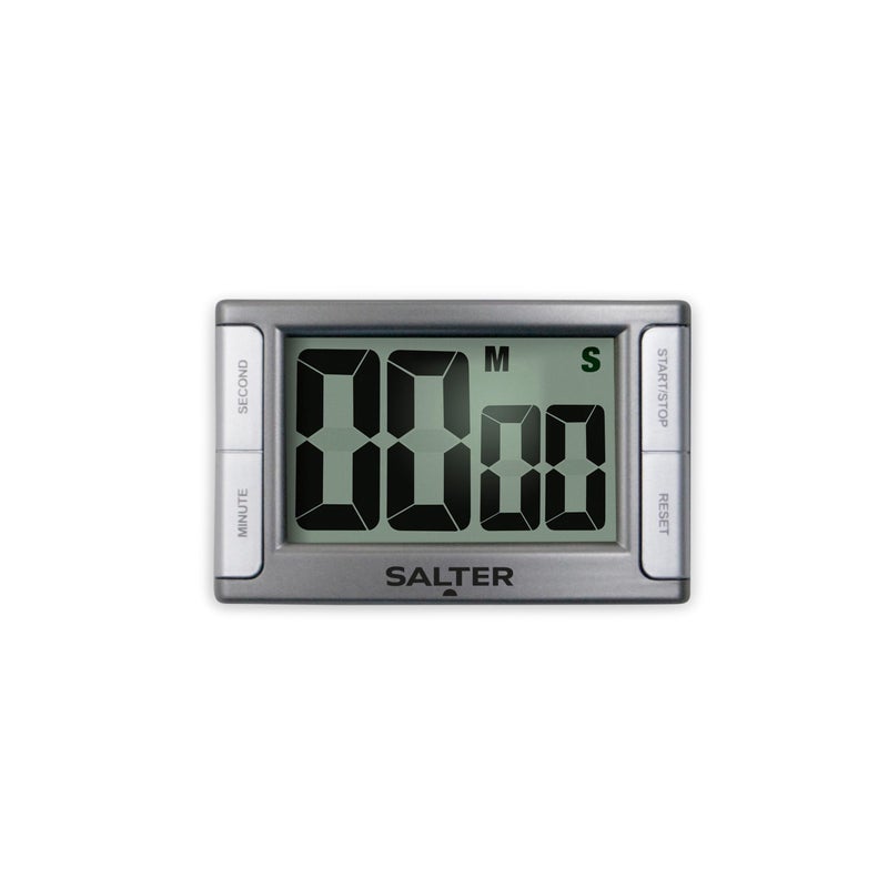 Salter 396 SVXR Magnetic Kitchen Timer  Digital Electronic Cooking Clock Countdown  Stopwatch 99 Min 59 Sec Large Display Beep Alarm Back Stand For Cooking StartStop Button 2 Year Guarantee