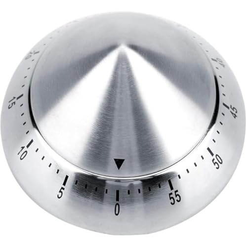 HomeAra 1 PCS Cone-Shaped Kitchen Timer | Cute Manual Stainless Steel Mechanical Countdown Timer with Loud Alarm | Visual Cooking, Baking, Cooking, Egg Timer, Kitchen Gadget, Home, Sports, Kids - Image 3