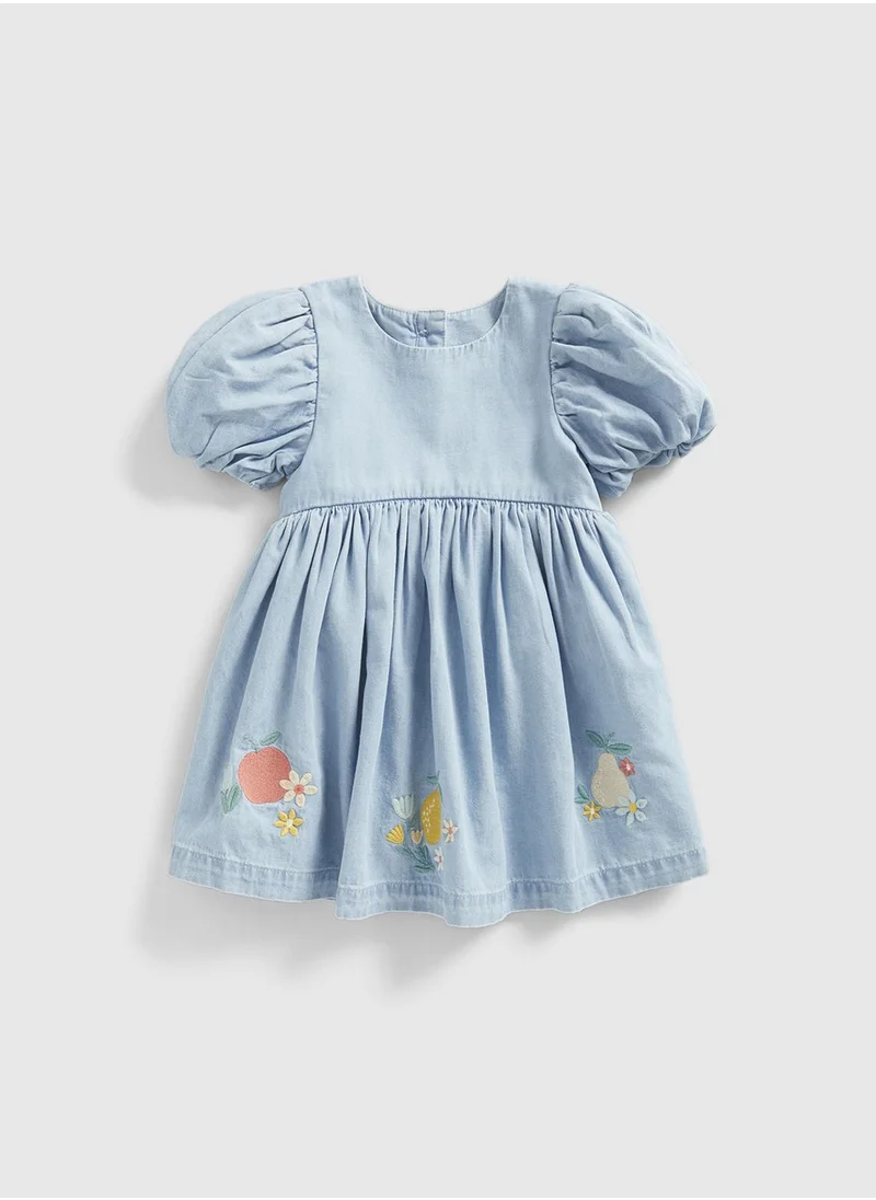 mothercare Embroidered Denim Dress