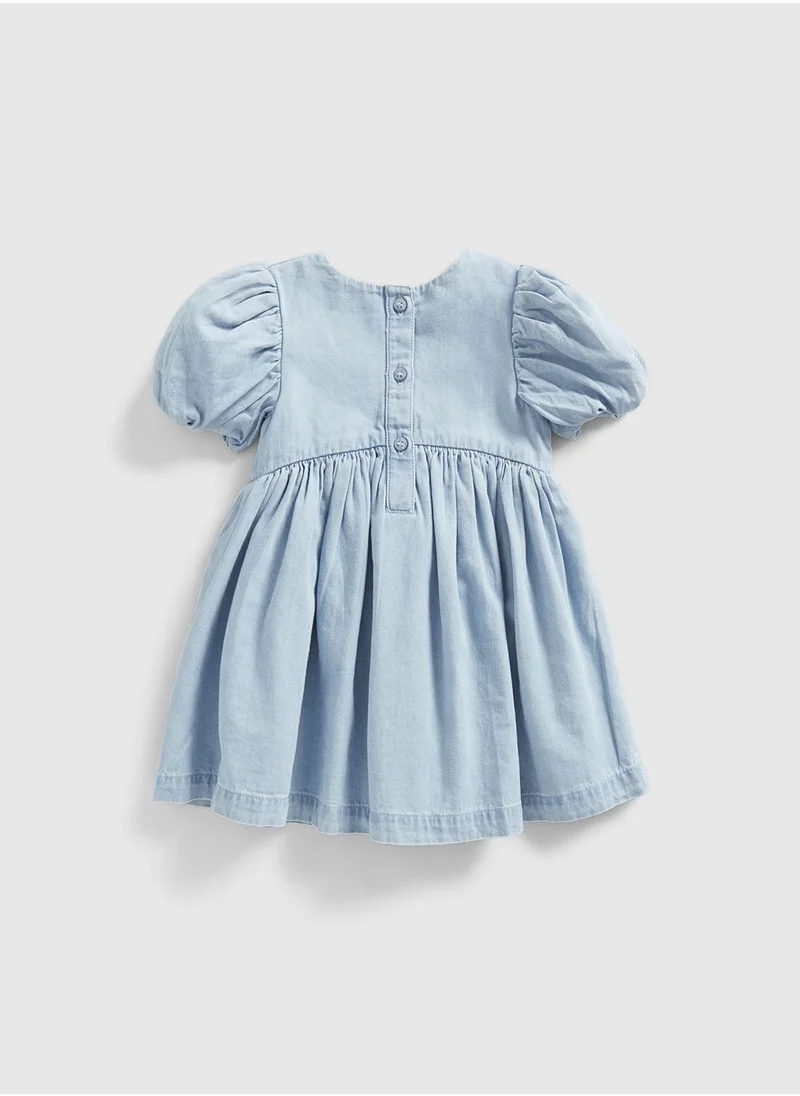 mothercare Embroidered Denim Dress