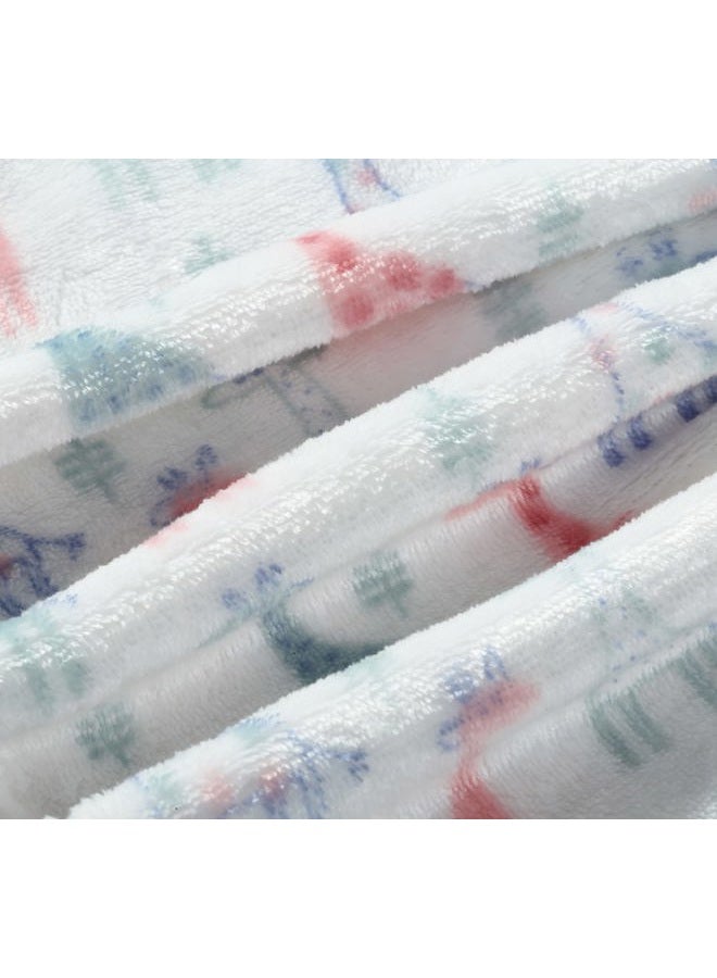 CREVENT Cute Silky Plush Baby Blanket for Girls & Boys Infants Toddlers Newborns Crib Cot Stroller, Giftable Suitable for All Season - Ivory Giraffe - Image 5