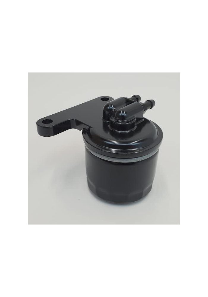 Billet Proof Designs Satin Black Universal Remote Oil Filter Relocation Kit for Harley Big Twin, Panhead, Shovelhead & Sportster Evolution Motors - Image 2