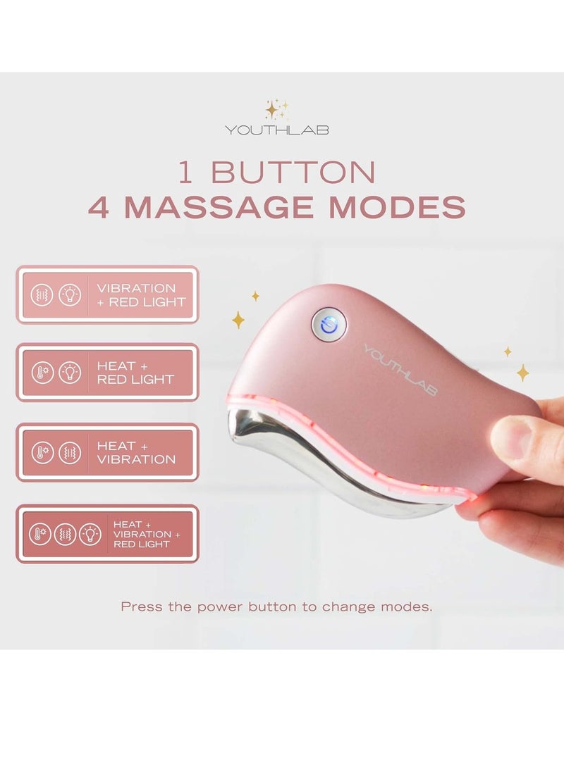 YouthLab YouthLab ProSculpt Gua Sha, Ultimate Facial Scraping/Sculpting/Tightening Tool, Heat/Electric Vibration, Anti-Aging/Wrinkles, Eye/Face Puffiness, Tension Relief, Acupressure, Face Lift, Double Chin  - Image 2