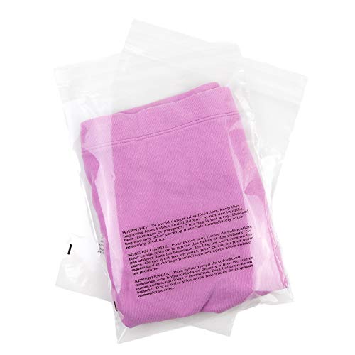 Retail Supply Co Clear Poly Bags with Suffocation Warning - Choose 6x9, 8x10, 9x12, 11x14, 14x20 or 20x24 (9x12 Resealable) - Image 1