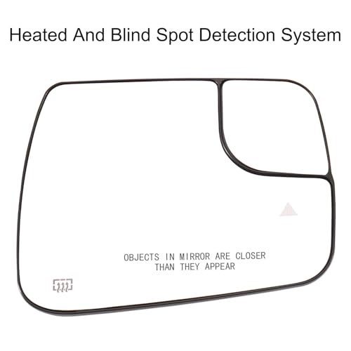 Tempsnow Passenger Side Mirror Replacement for 2019-2025 Dodge Ram 1500 2500 with BSD Heated Right Side Mirror Glass Replacement w/o Auto Dimming - Image 2