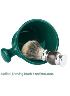Linkidea Acrylic Shaving Mug with Knob Handle, Deep Size Wet Shaving Cup, Razor Shave Soap and Cream Bowl for Men, Green 